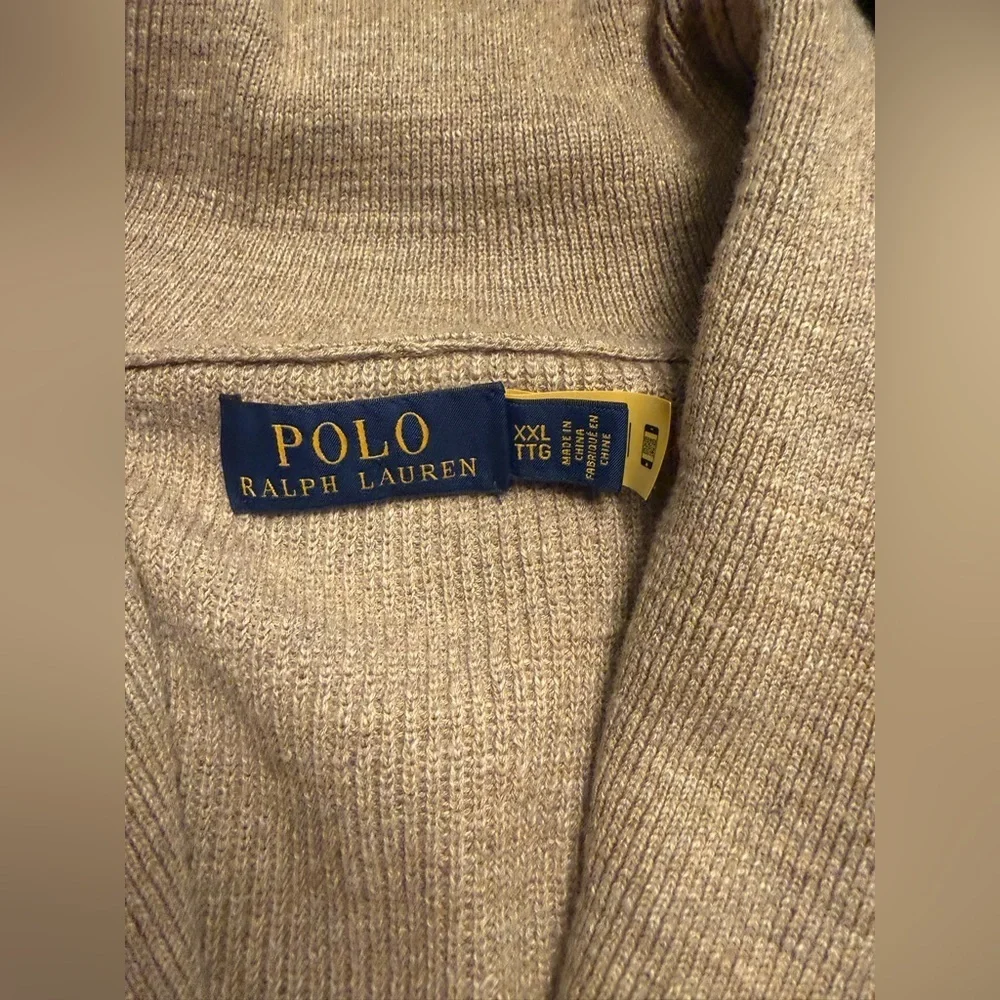 Polo by Ralph Lauren Men's Beige Cardigan Sweater
